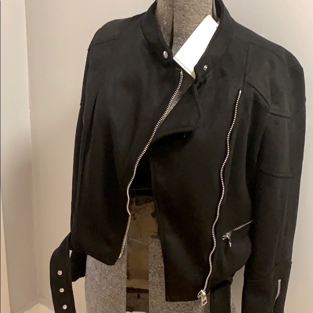Black Biker Style Jacket